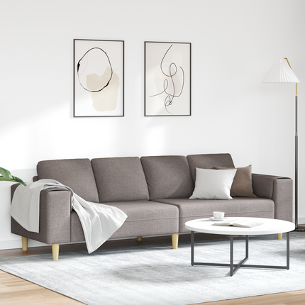 Vardagsrumsoffa Taupe 250 x 77 x 76 cm Polyester