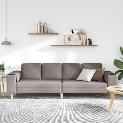 Vardagsrumsoffa Taupe 250 x 77 x 76 cm Polyester