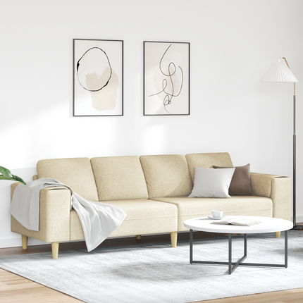 Vardagsrumsoffa Kräm 250 x 77 x 76 cm Polyester