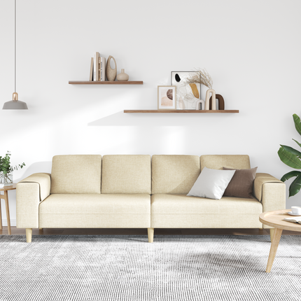 Vardagsrumsoffa Kräm 250 x 77 x 76 cm Polyester