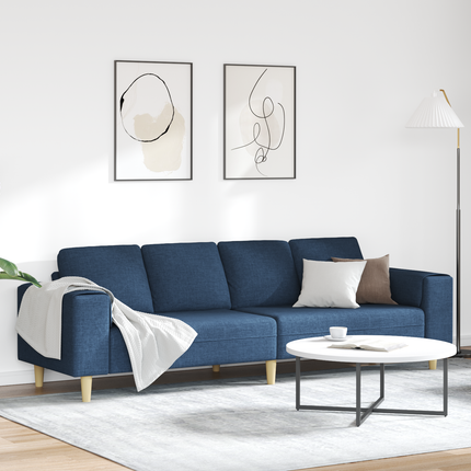 Vardagsrumsoffa Blå 250 x 77 x 76 cm Polyester