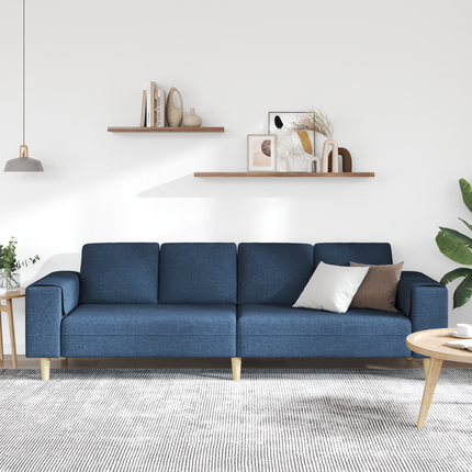Vardagsrumsoffa Blå 250 x 77 x 76 cm Polyester