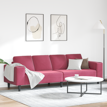 Vardagsrumsoffa Vinröd 250 x 77 x 76 cm