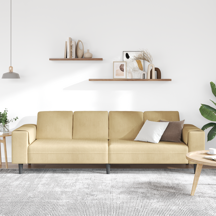 Soffa Grågrön 250 x 77 x 76 cm Kordread tyg
