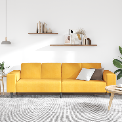 Soffa Ljusgul 250 x 77 x 76 cm Kordread tyg