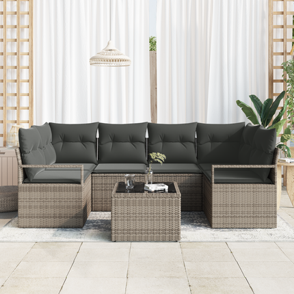Soffset 7 st 6-Antal sittplatser Grå konstrotting