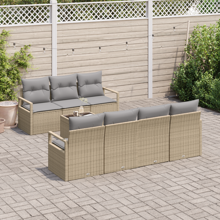 Soffset 8 st 7-Antal sittplatser Beige och Grå konstrotting
