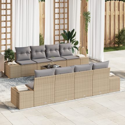 Trädgårdsoffset 7 st Beige och Ljusgrå konstrotting