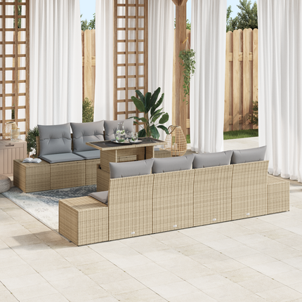 Soffset 8 st Beige och Ljusgrå konstrotting
