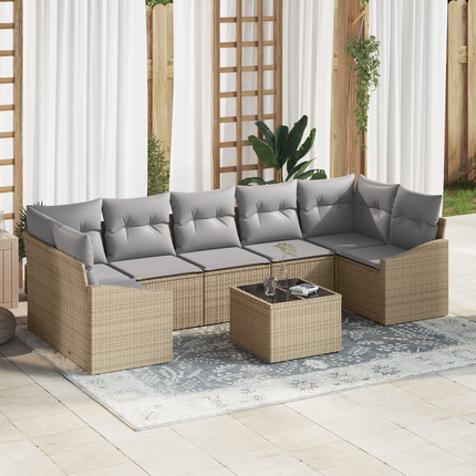Soffset 8 st Beige och Grå konstrotting