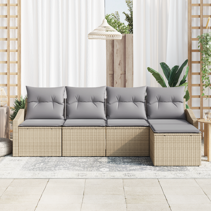 Soffset 5 st Beige och Ljusgrå konstrotting
