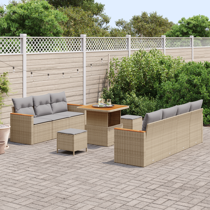 Trädgårdsoffset 14 st 9-Antal sittplatser Beige och Ljusgrå