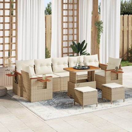 Trädgårdsoffset 13 st 9-Antal sittplatser Beige och gräddfärgad