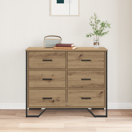 Kommode 6-Låda Artisan Ek 91 x 35,5 x 74,5 cm