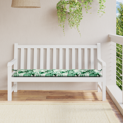 Bänk kudde Oxford Tyg Bladmönster 200 x 50 x 3 cm