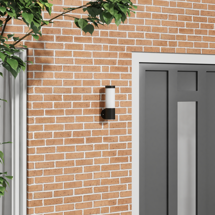 Utomhus vägglampa Svart 12 x 8,5 x 27 cm.