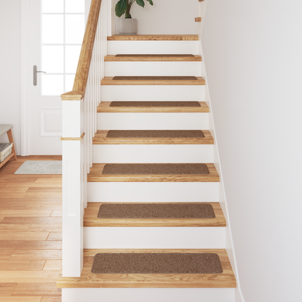 Halkfria trappmattor 15 st 75 x 20 cm Gul PP Rektangulär