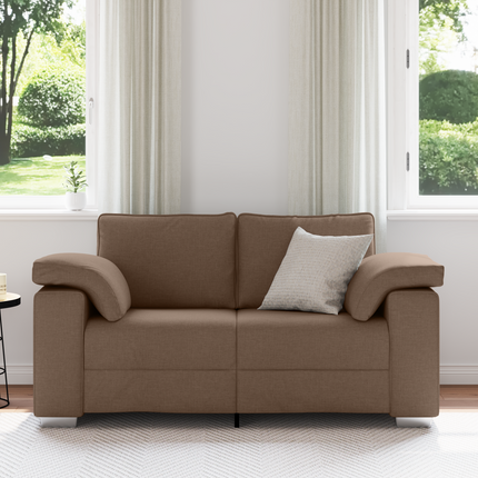 Tvåsitssoffa Brun 160 cm tyg