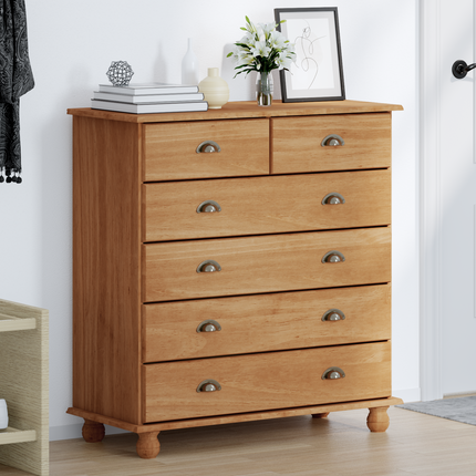 Kista av lådor ASKIM Brun 91 x 40 x 95,5 cm Massiv furu