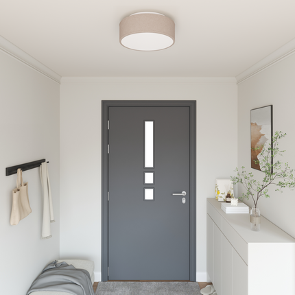 Taklampa med strålkastare Taupe 38 x 38 x 13,5 cm tyg