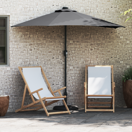 Trädgårdsparasol Antracit 294 x 150 x 223 cm Polyester och Stål