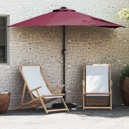 Trädgårdsparasol Bordeaux Röd 294 x 150 x 224 cm