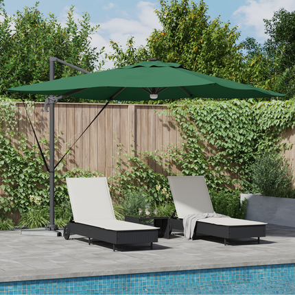 Roma Parasol Grön 286 x 284 x 270 cm Aluminium och Polyester