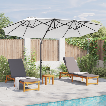 Parasoll Sand 372 x 198 x 243 cm Polyester och aluminium