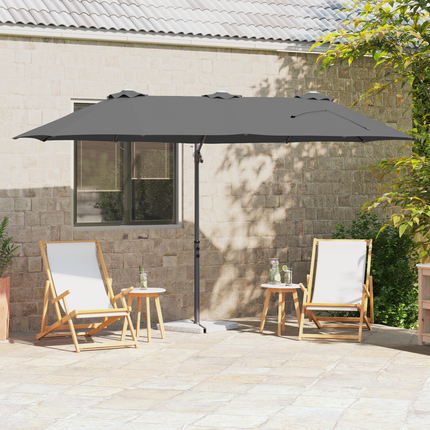 Parasoll Antracit 372 x 198 x 243 cm Polyester och aluminium