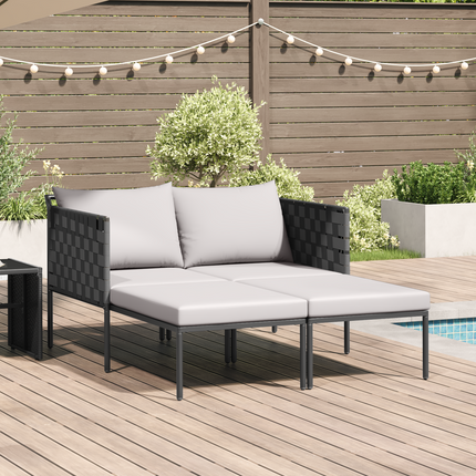 Solbädd Antracit 153 x 115 x 69.5 cm Pulverlackerat stål