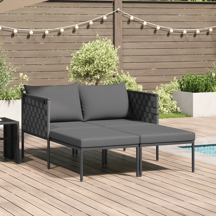 Solbädd Antracit 153 x 115 x 69.5 cm Pulverlackerat stål