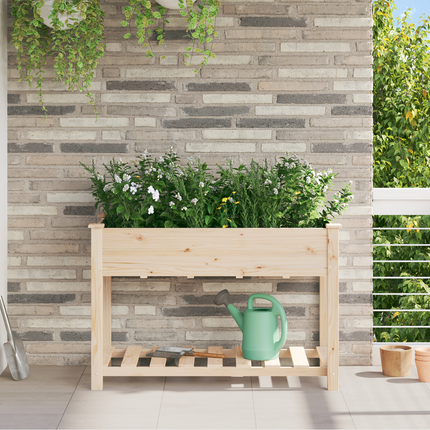 Trädgårdsplanterare Beige 115 x 59 x 76,5 cm Massivt Furu