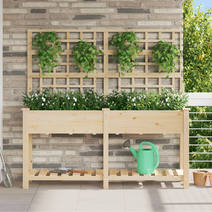 Trädgårdsplanterare Beige 161 x 46 x 152,5 cm Massivt Furu