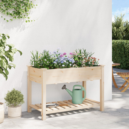 Trädgårdsplanterare Beige 115 x 59 x 76,5 cm Massivt Furu