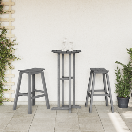 Barpall 2 st Ljusgrå 52 x 43 x 73,5 cm HDPE