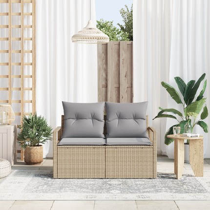 Trädgårdsoffa med kudde 120 x 62 x 69 cm konstrotting