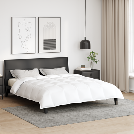 2-i-1 Duntäcke Vit 260 x 220 cm Fjäder