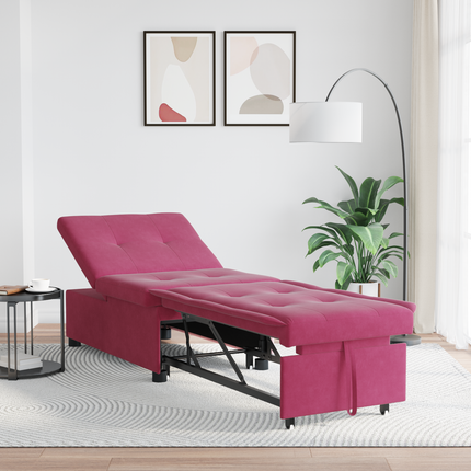 Soffsäng Vinröd 194 x 67 x 82 cm Sammet