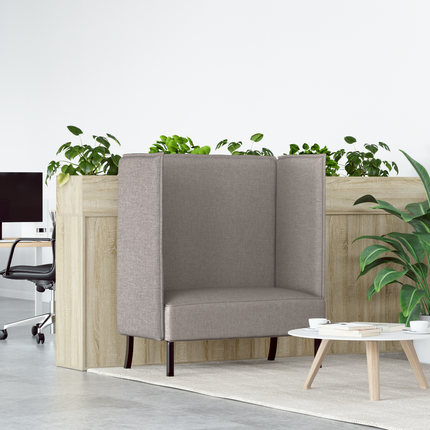 Hög Ryggsoffa 101cm Taupe tyg