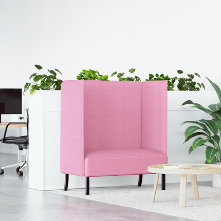 Hög Ryggsoffa 101cm Rosa tyg