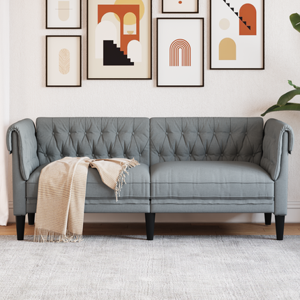 Soffa Ljusgrå 182,5 x 74,5 x 74,5 cm Polyester