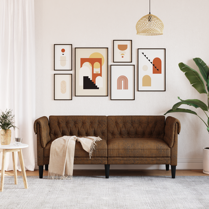 Soffa Brun 182,5 x 74,5 x 74,5 cm Polyester
