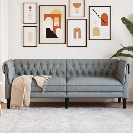 Soffa Ljusgrå 201,5 x 74,5 x 74,5 cm Polyester