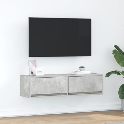 TV-skåp 100 x 31 x 25,5 cm Betonggrå Konstruerat trä