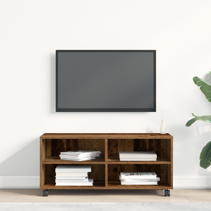 TV-skåp 90 x 35 x 40,5 cm Brun Konstruerat trä