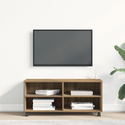 TV-skåp 90 x 35 x 40,5 cm Brun Konstruerat trä