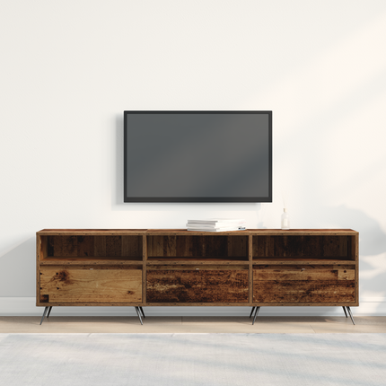TV-skåp 150 x 30 x 44,5 cm Gammalt trä Konstruerat trä
