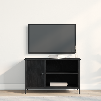 TV-skåp 80 x 40 x 50 cm Svart ek Konstruerat trä