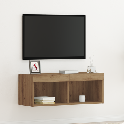 TV-bänkset 80 x 30 x 30 cm artisan ek Konstruerat trä