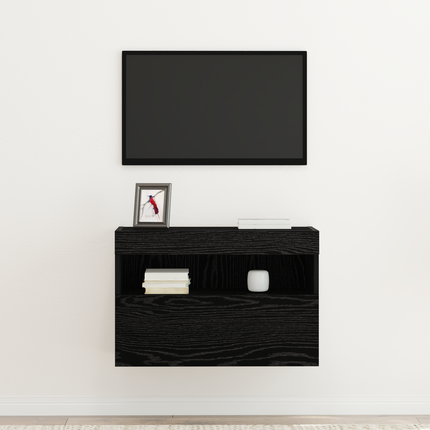 TV Vägghylla 60 x 30 x 40 cm Svart ek Konstruerat trä